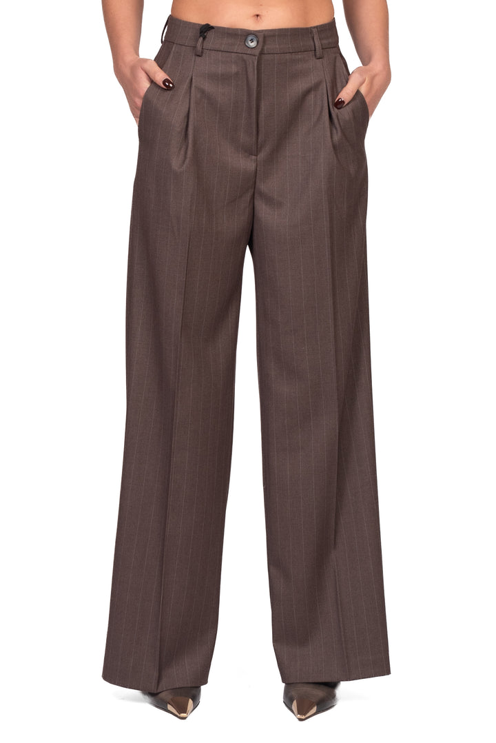 Vicolo - Pantalone palazzo gessato Art. TAC1543