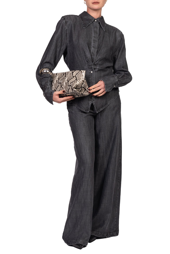 Tensione In - Camicia in denim sfiancata Art. FW260111