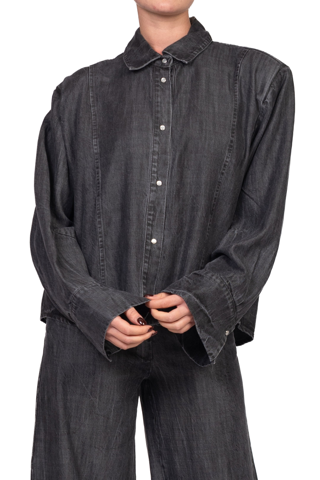 Tensione In - Camicia denim con spalline Art. FW260122
