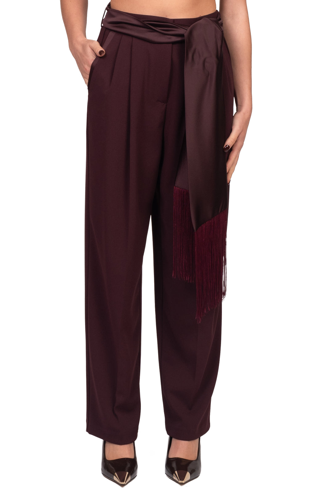 Imperial - Pantalone carrot con fusciacca raso Art. P7J9MAW