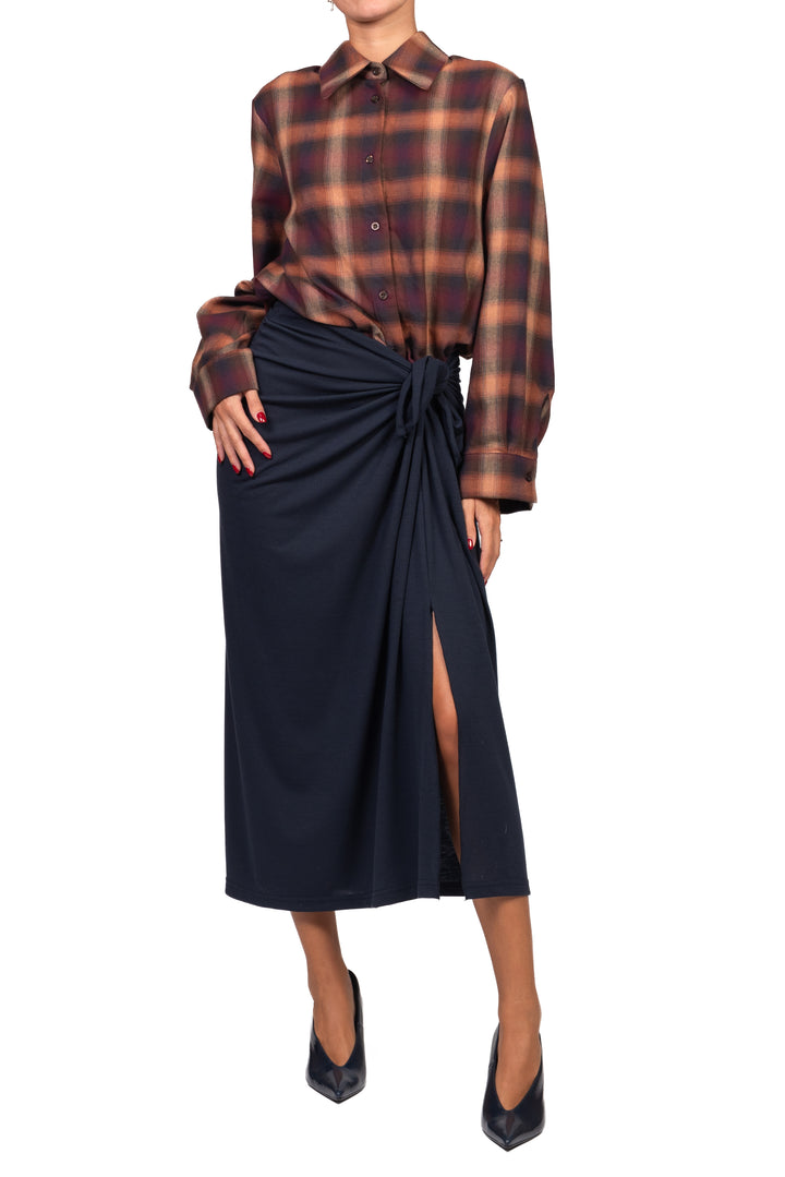 Tensione In - Abito lungo camicia check Art. FW260139