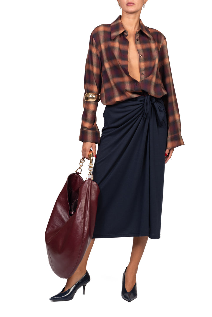 Tensione In - Abito lungo camicia check Art. FW260139