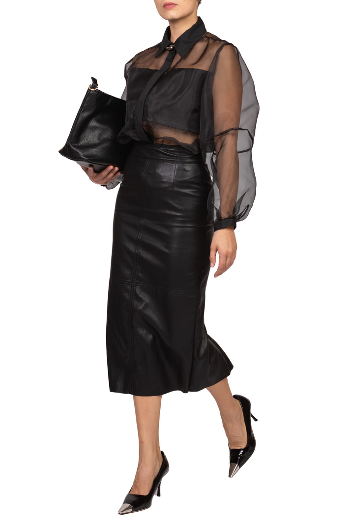 Dixie - Camicia in organza con banda Art. CFSTDLP