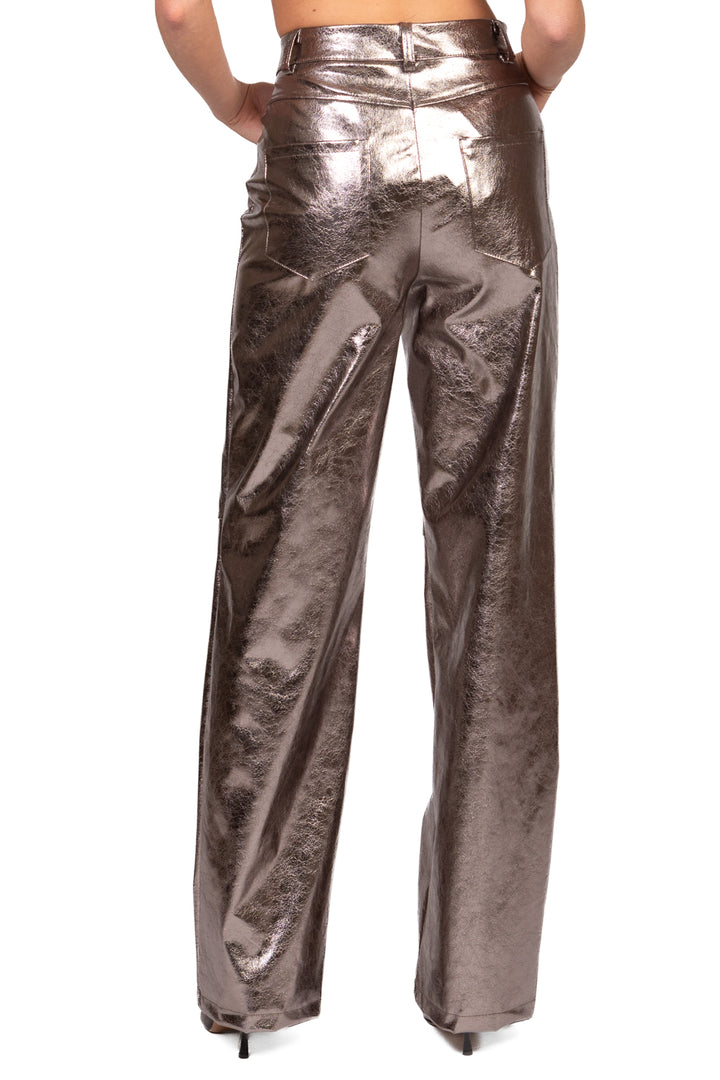 Dixie - Pantalone palazzo laminato Art. PEB42BE