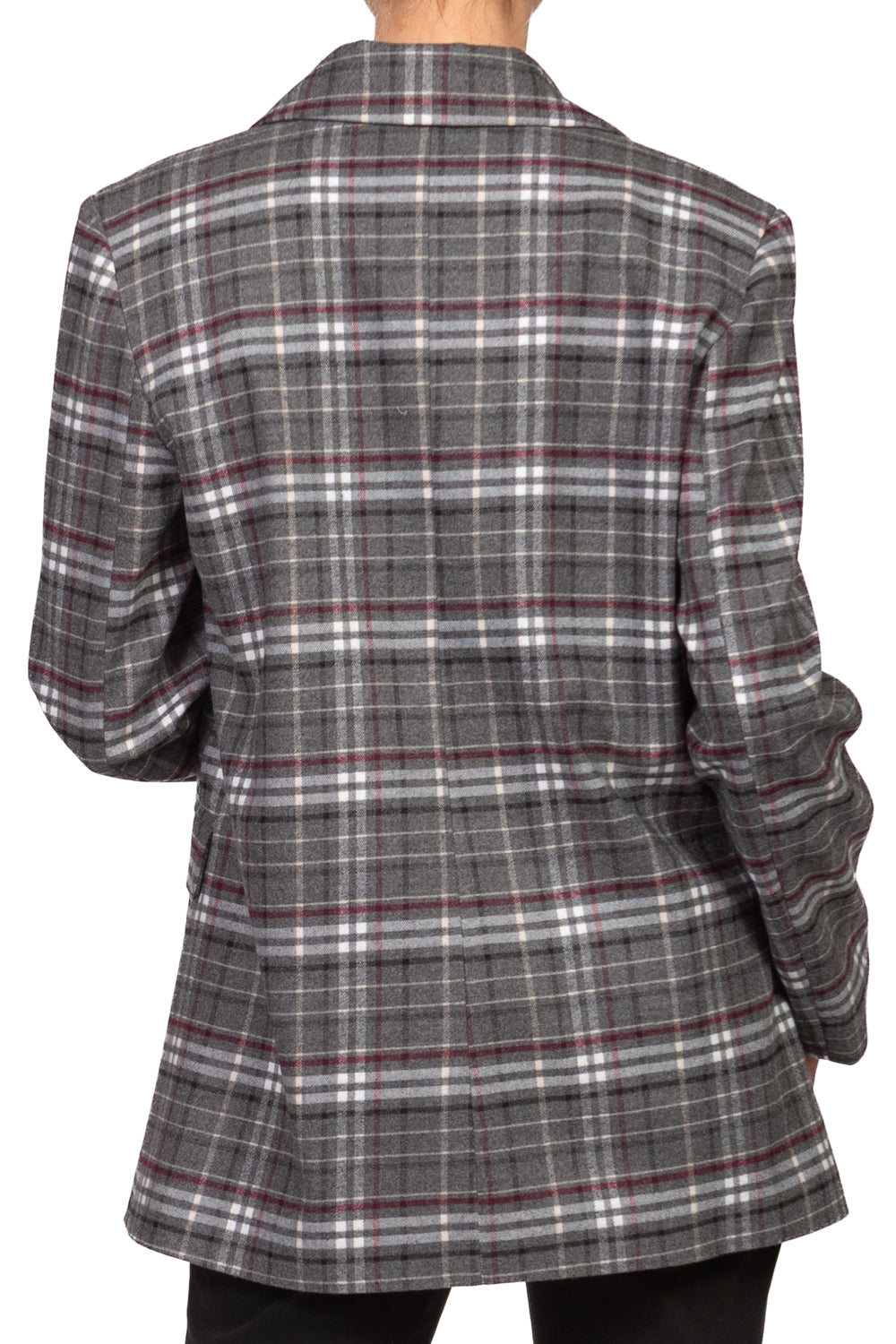 Tensione In - Giacca check con spilla piume Art. 27B6511