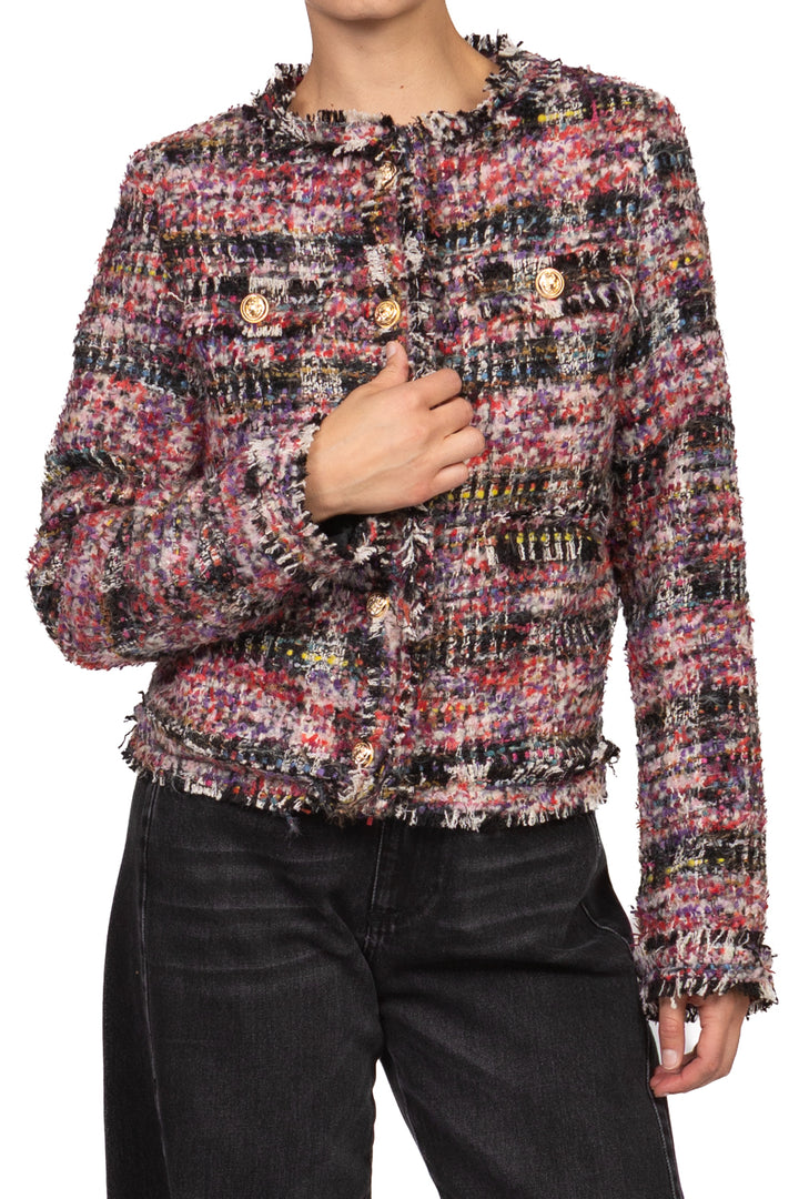 Tensione In - Giacca in bouclé sfrangiata Art. 40715