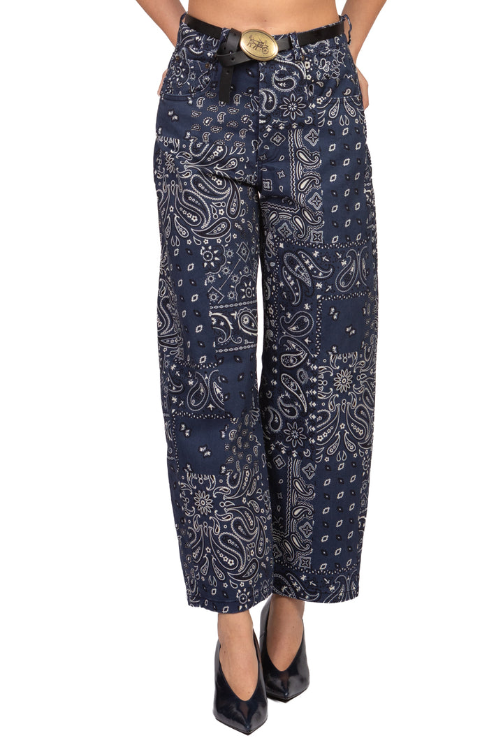 Tensione In - Pantalone barrel AMICO fantasia bandana Art. W26P379
