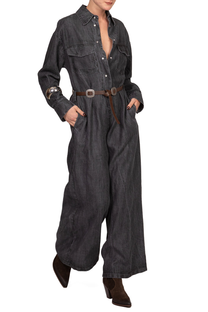 Tensione In - Tuta denim con cintura Art. FW260123