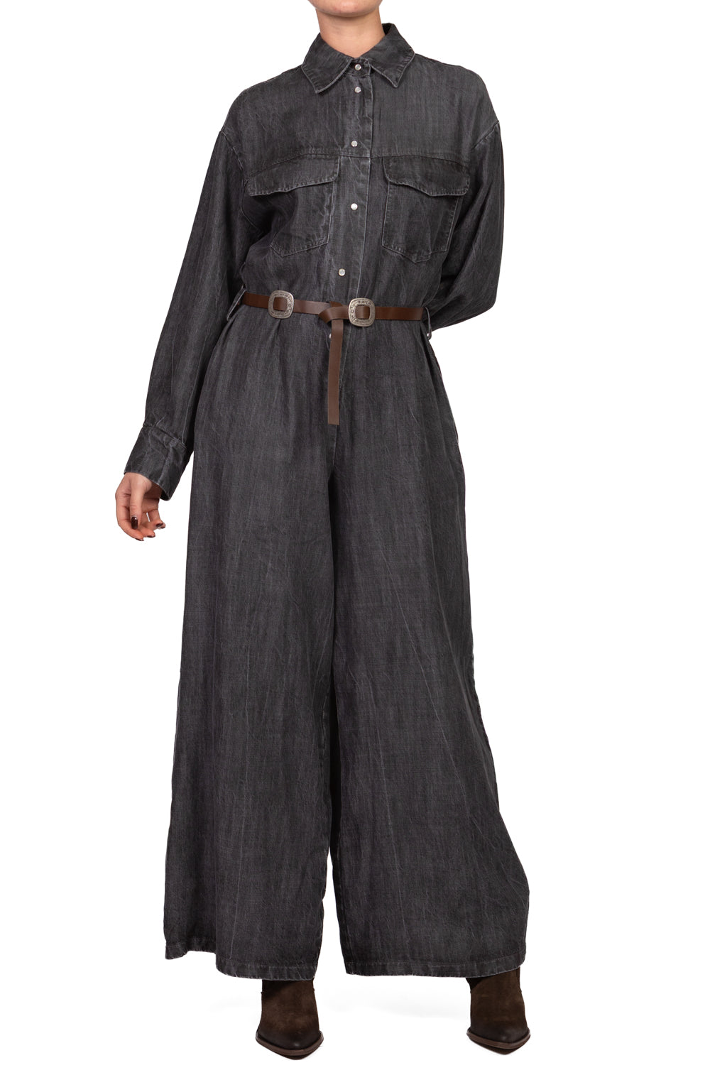 Tensione In - Tuta denim con cintura Art. FW260123