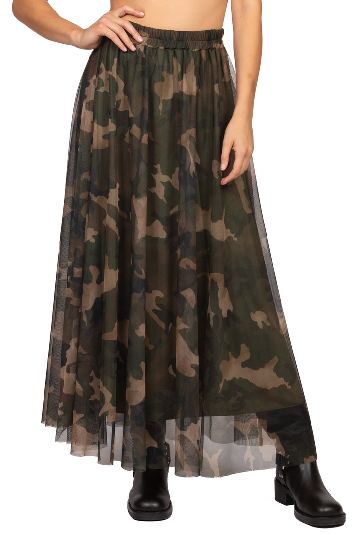 Tensione In - Gonna camouflage in tulle Art. N50490AT