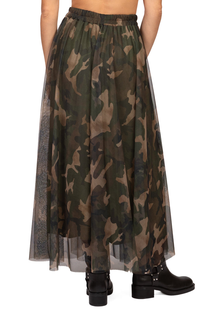 Tensione In - Gonna camouflage in tulle Art. N50490AT
