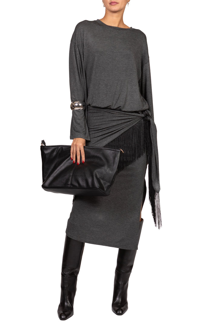 Tensione In - Abito lungo con pareo frange Art. FW260144