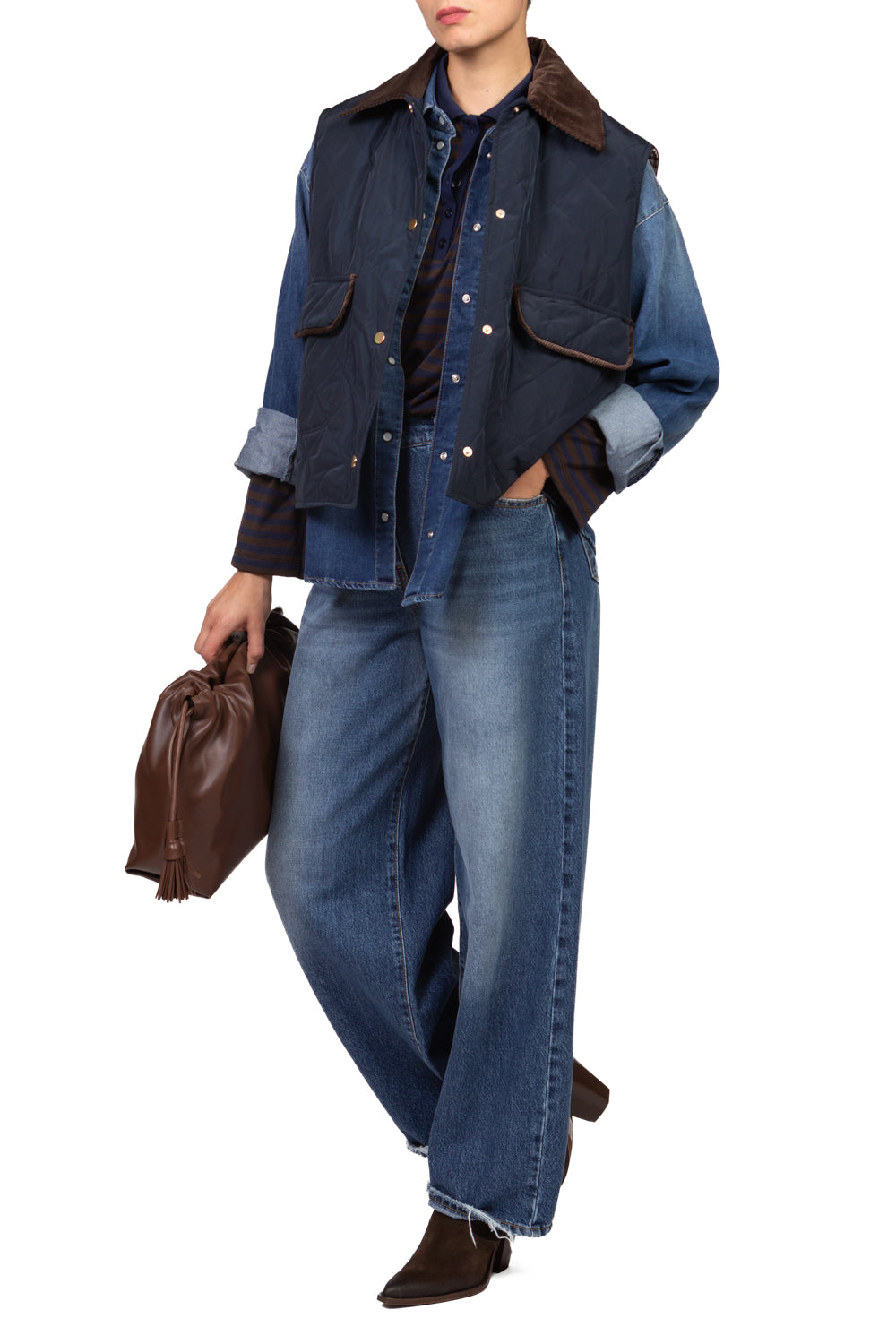 Tensione In - Jeans semi barrel - denim Art. SARALV086