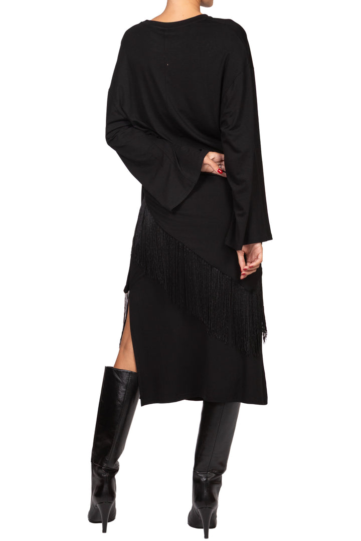 Tensione In - Abito lungo con pareo frange Art. FW260144