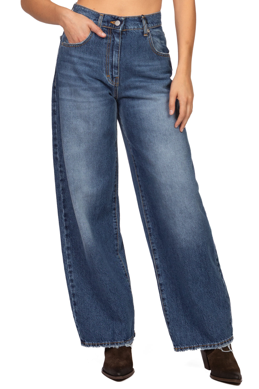 Tensione In - Jeans semi barrel - denim Art. SARALV086