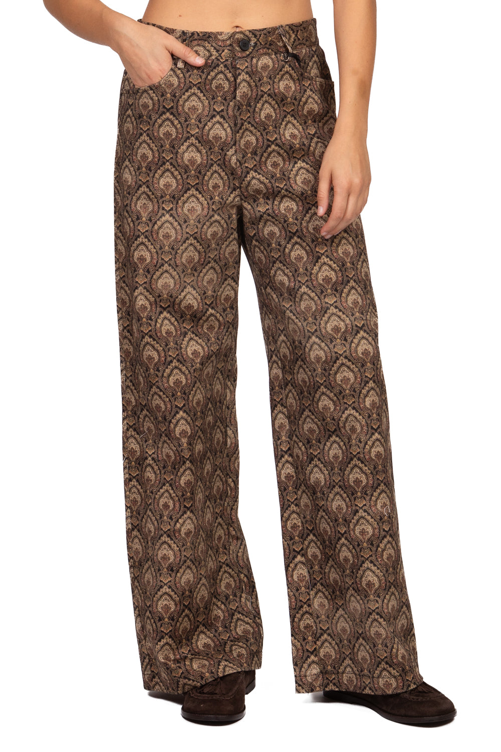 Vicolo - Pantalone palazzo damascato Art. TAC1485