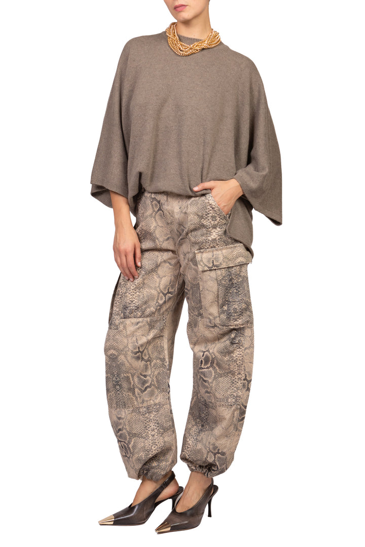 Vicolo - Pantalone cargo pitonato Art. DAC5289