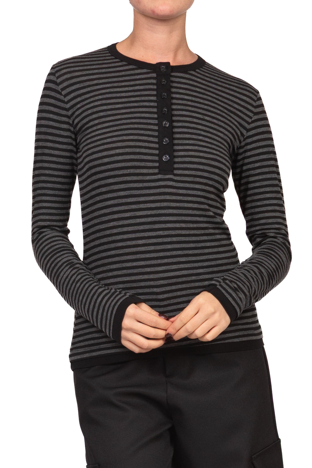 Tensione In - Maglia serafino rigata Art. 30785-688