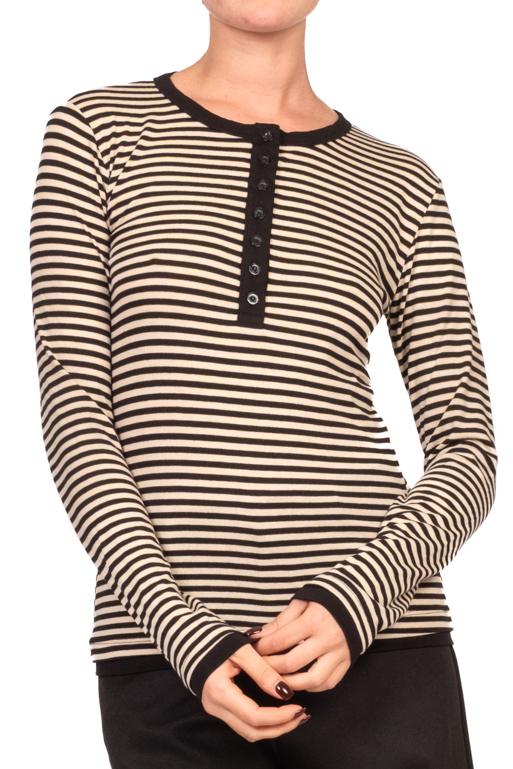 Tensione In - Maglia serafino rigata Art. 30785-688