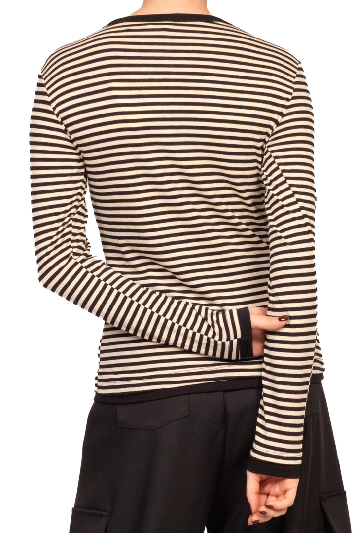 Tensione In - Maglia serafino rigata Art. 30785-688