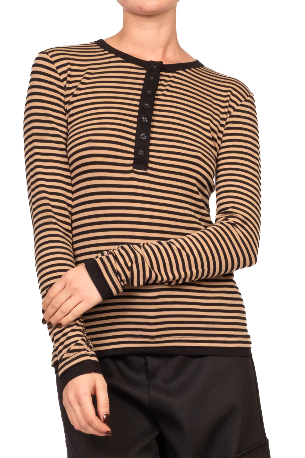 Tensione In - Maglia serafino rigata Art. 30785-688