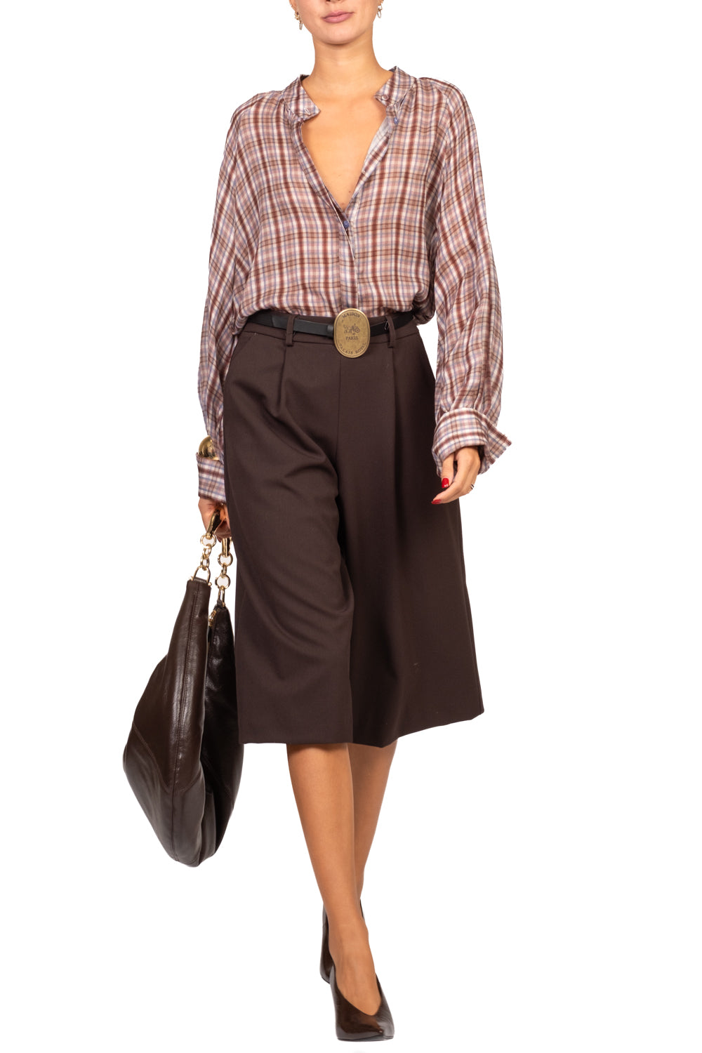 Tensione In - Camicia quadretti collo coreano Art. W26C703