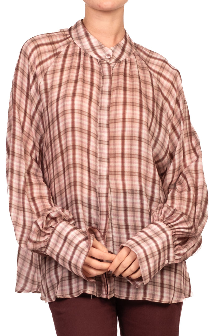 Tensione In - Camicia quadretti collo coreano Art. W26C703