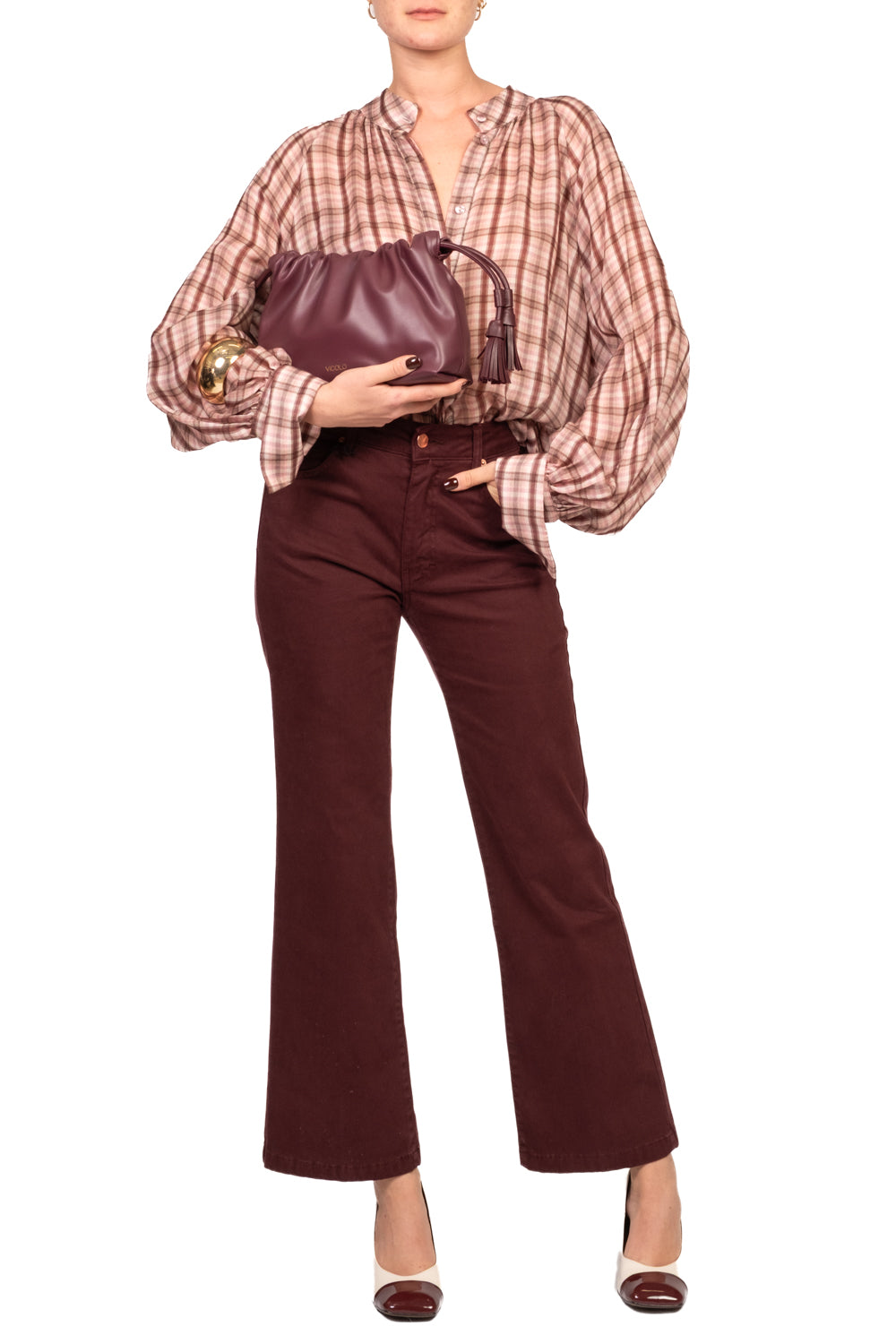 Tensione In - Camicia quadretti collo coreano Art. W26C703
