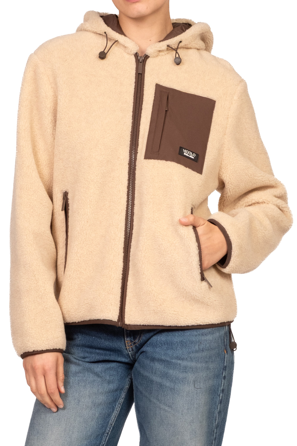 Vicolo - Giacca teddy con cappuccio Art. TAC0356