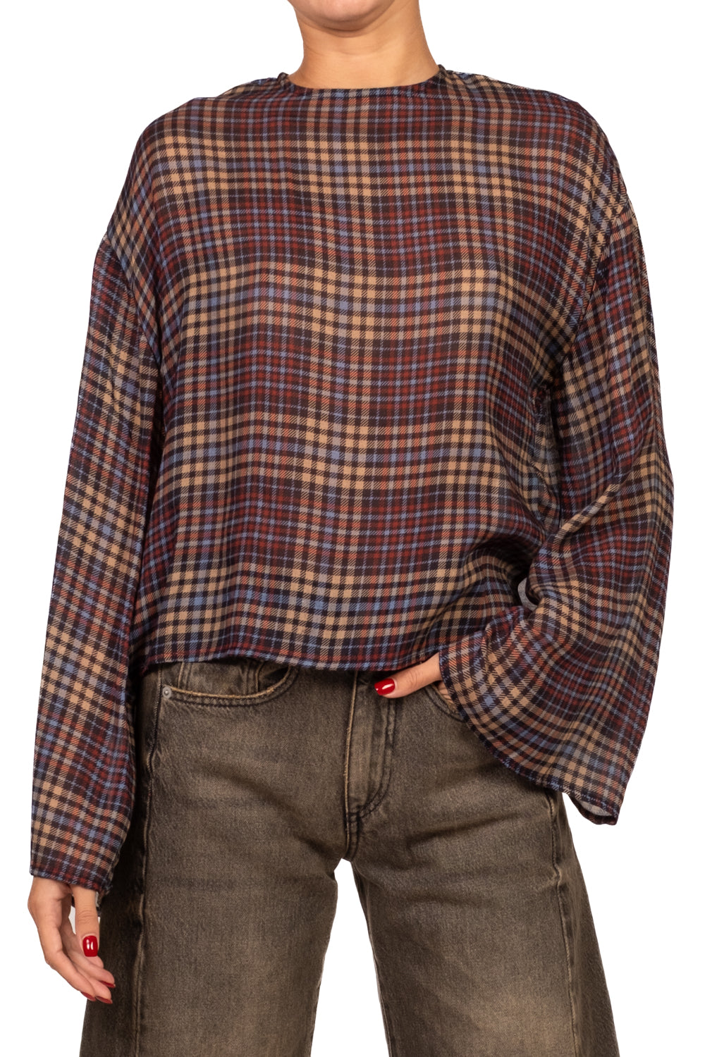 Tensione In - Blusa velata quadretti Art. W26C854