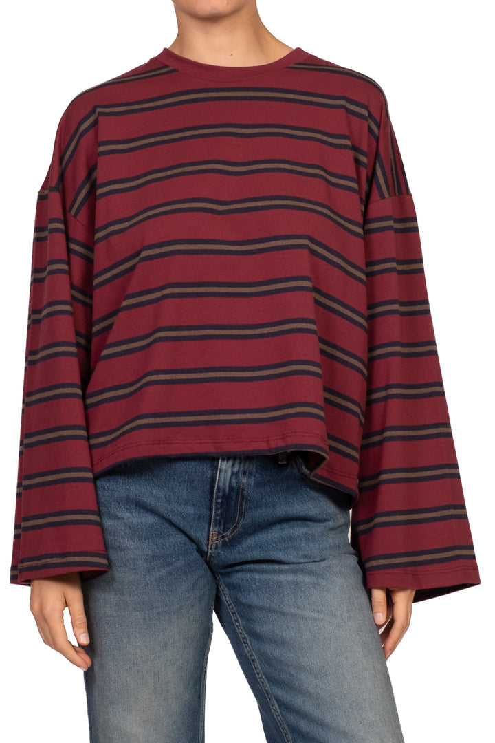 Vicolo - T-Shirt rigata manica campana Art. UAC0183