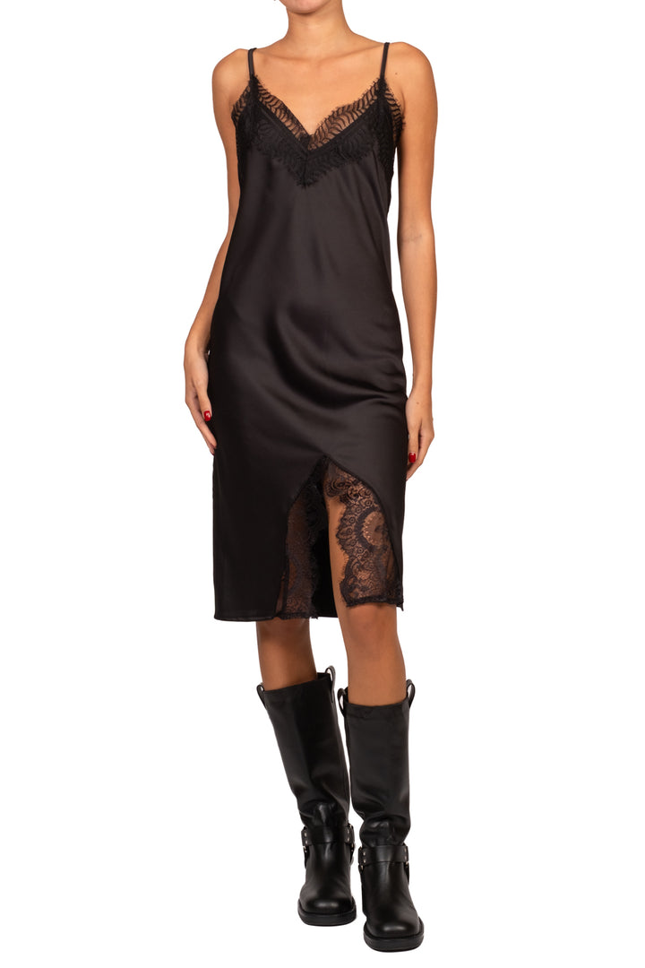 Tensione In - Abito lingerie spacco frontale Art. FW260127