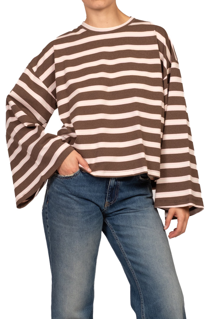 Vicolo - T-Shirt rigata manica campana Art. UAC0182