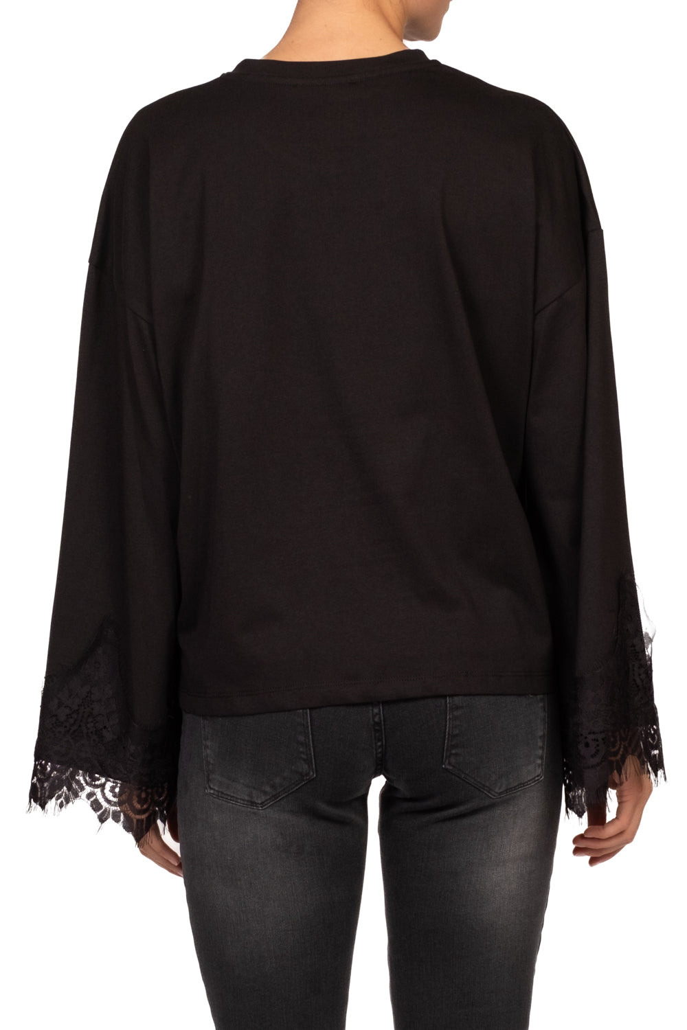 Vicolo - T-Shirt manica campana intarsi pizzo Art. RAC0359