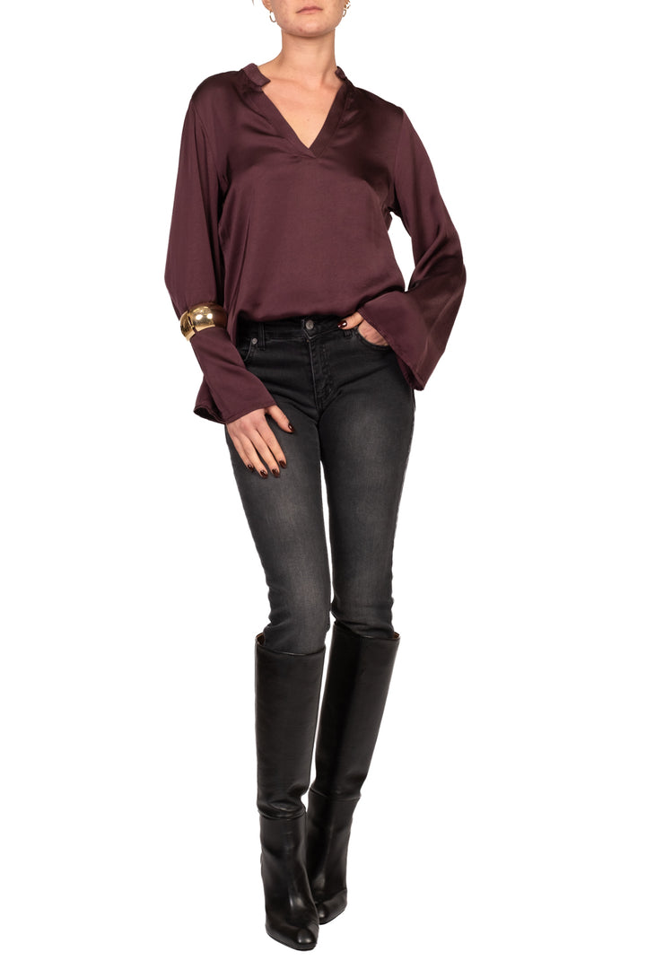 Tensione In - Blusa satin scollo V Art. F2207B22R-AI26