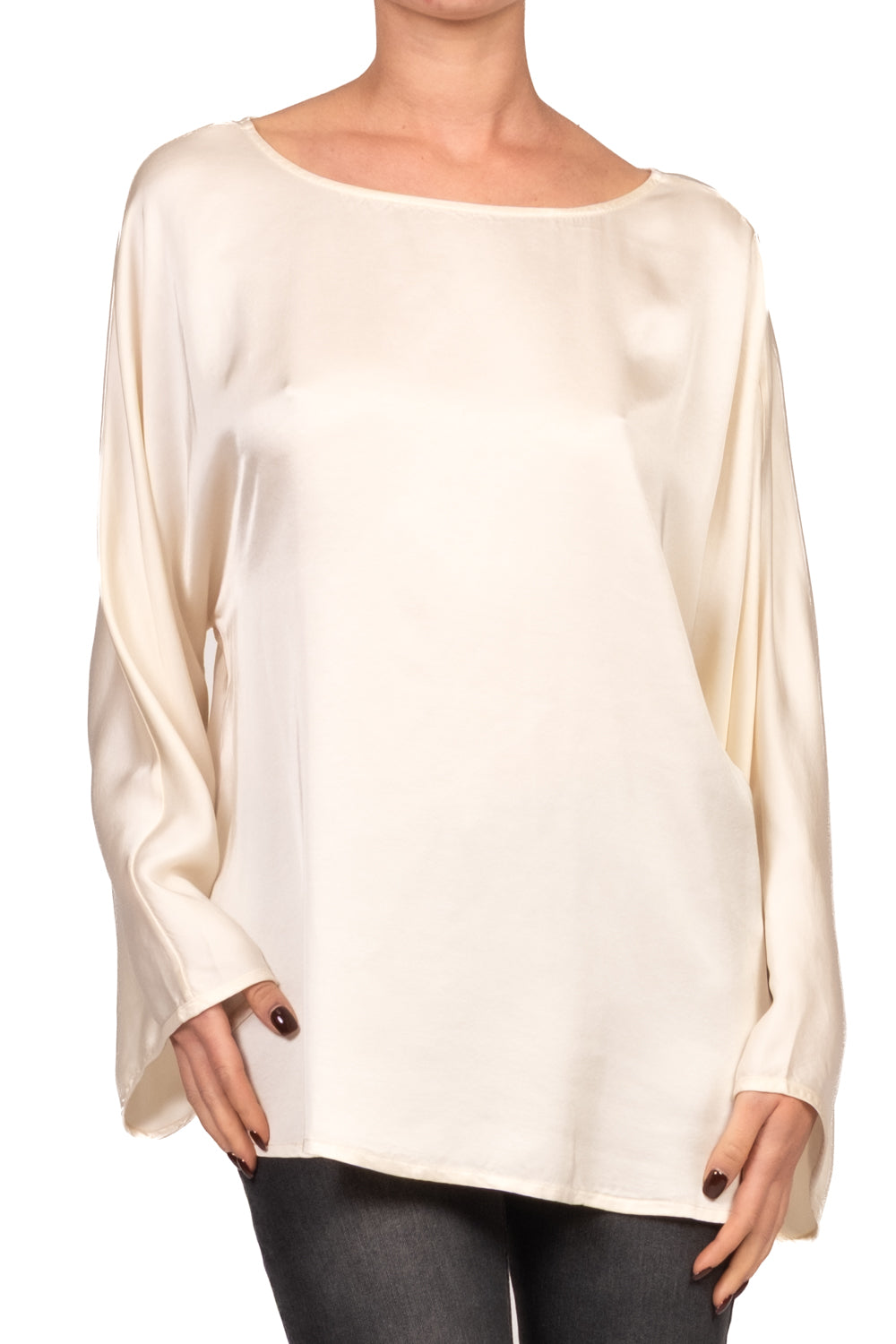 Tensione In - Blusa in satin scollo barca Art. E655B22R-AI26