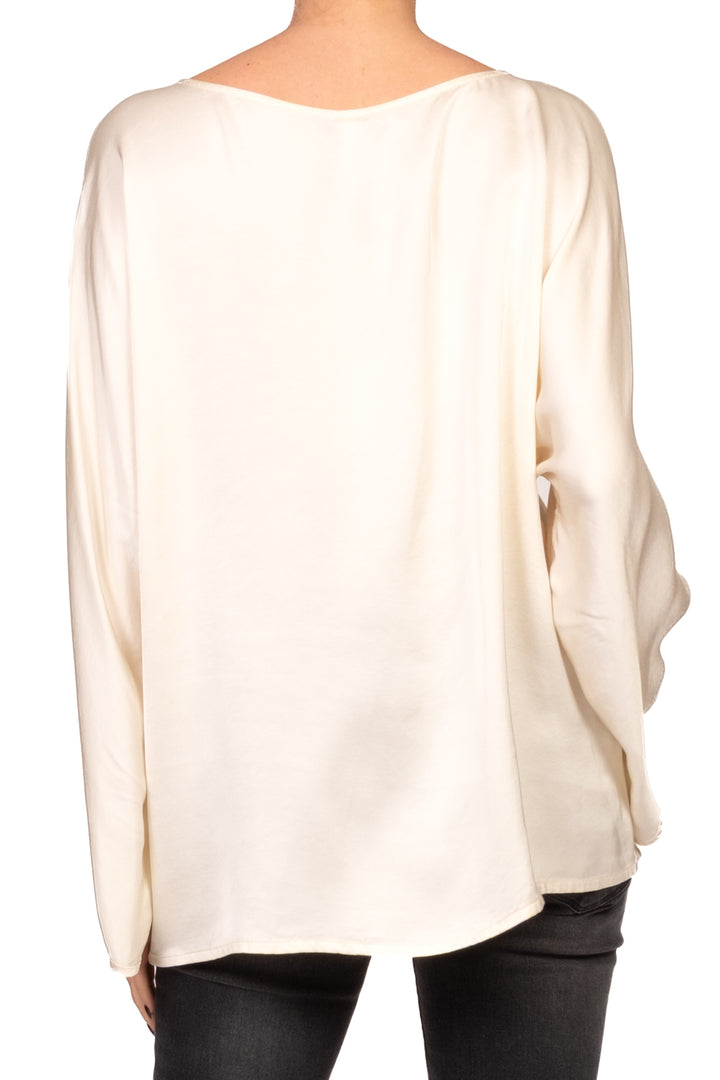 Tensione In - Blusa in satin scollo barca Art. E655B22R-AI26