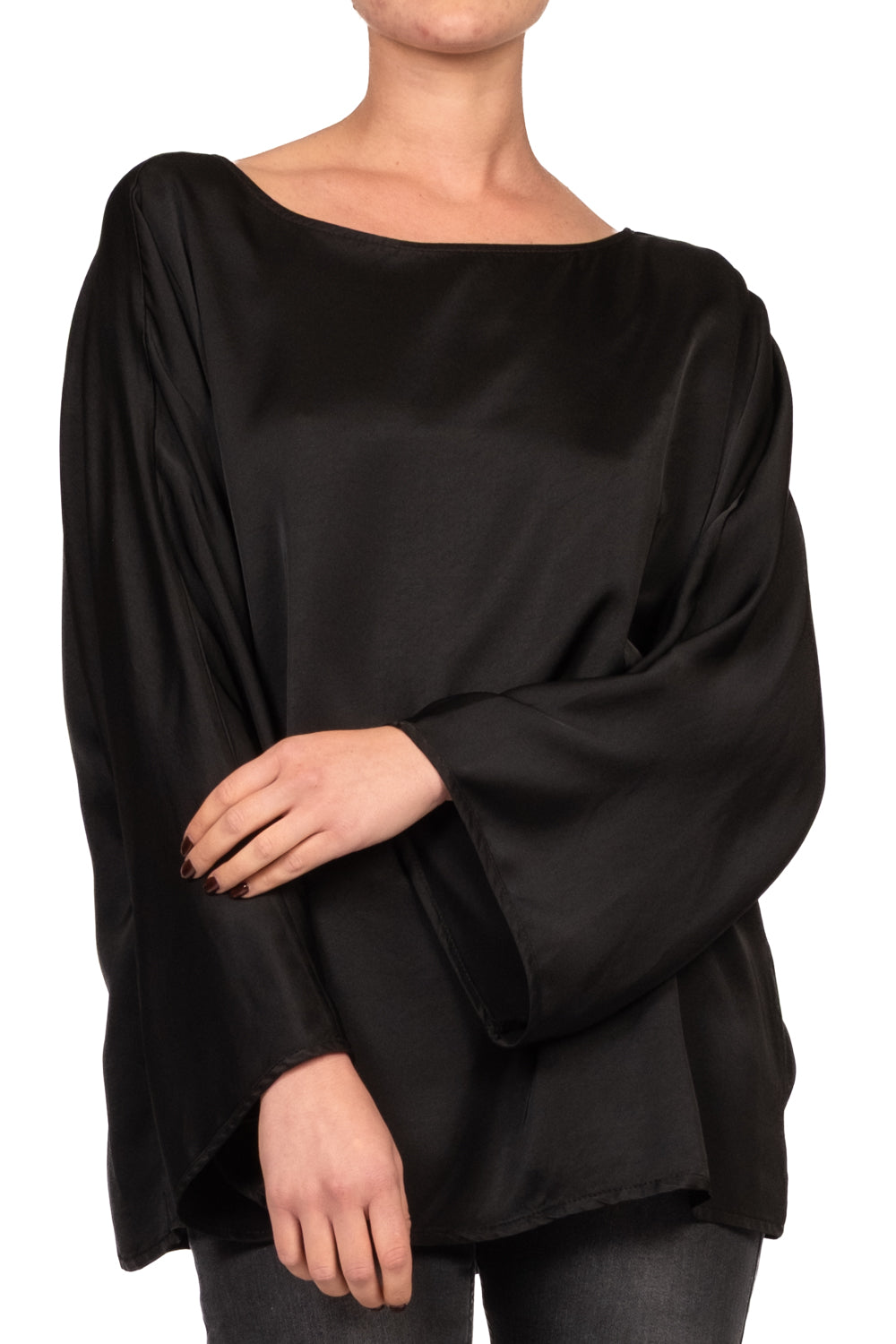 Tensione In - Blusa in satin scollo barca Art. E655B22R-AI26