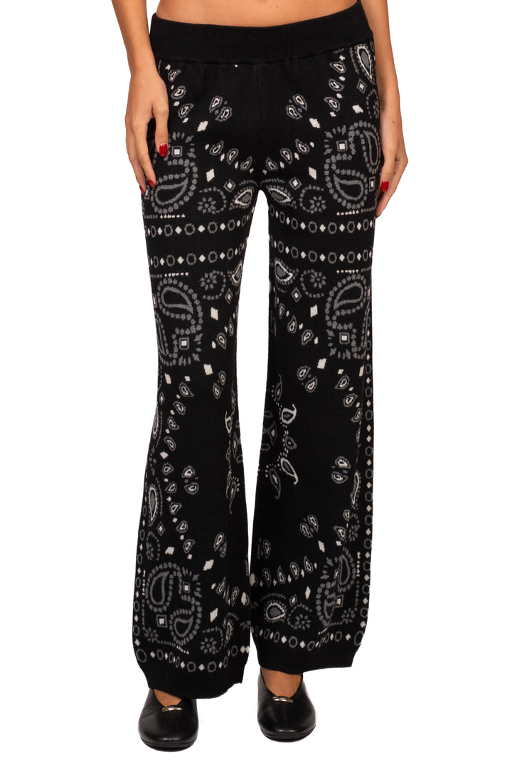 Tensione In - Pantalone in maglia stampa bandana Art. W6HMP01A465