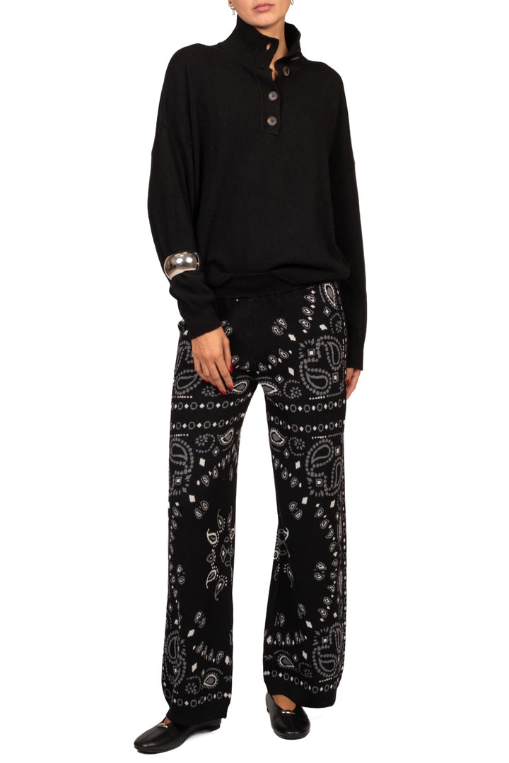 Tensione In - Pantalone in maglia stampa bandana Art. W6HMP01A465