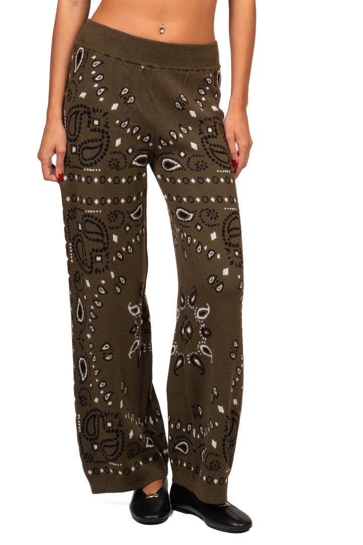 Tensione In - Pantalone in maglia stampa bandana Art. W6HMP01A465