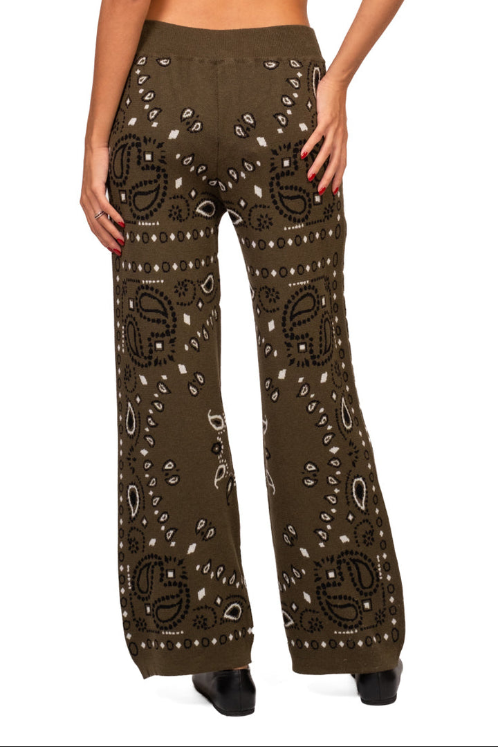 Tensione In - Pantalone in maglia stampa bandana Art. W6HMP01A465