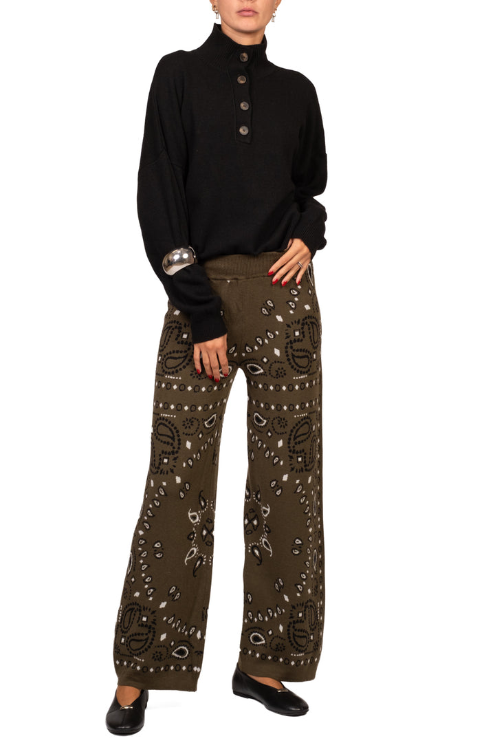 Tensione In - Pantalone in maglia stampa bandana Art. W6HMP01A465