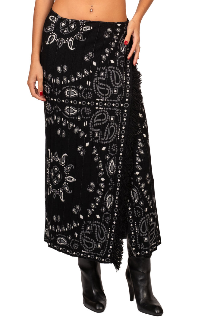 Tensione In - Gonna in maglia stampa bandana Art. W6HMS09A465