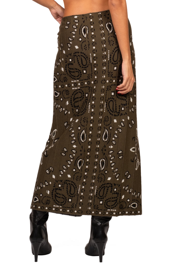 Tensione In - Gonna in maglia stampa bandana Art. W6HMS09A465