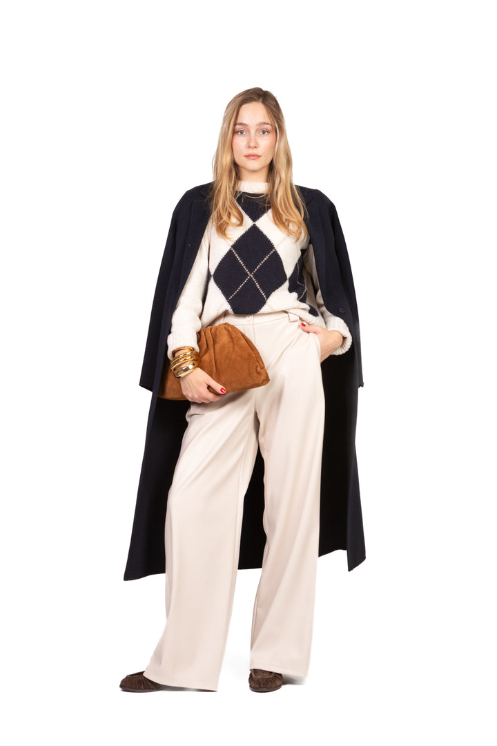 Tensione In - Maglia girocollo rombi intarsio Art. W5HMJ78A359