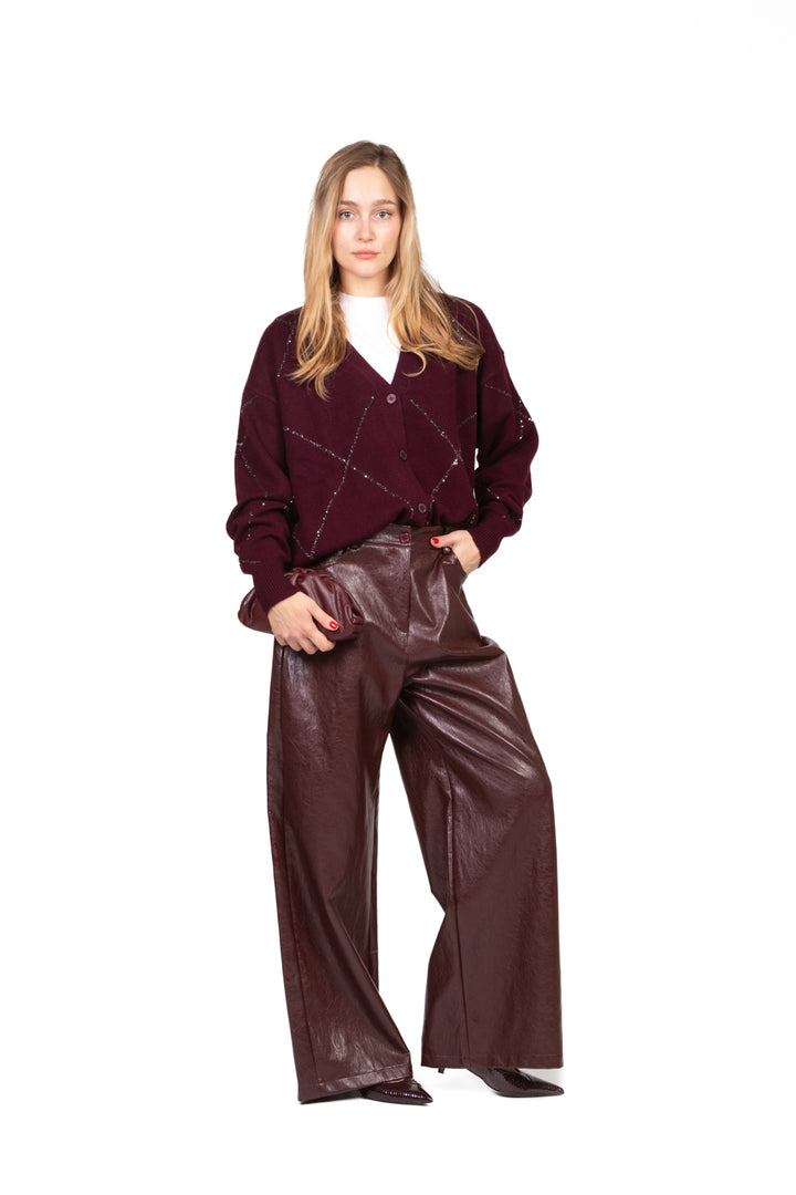 Vicolo - Cardigan rombi micro paillettes Art. 77070F