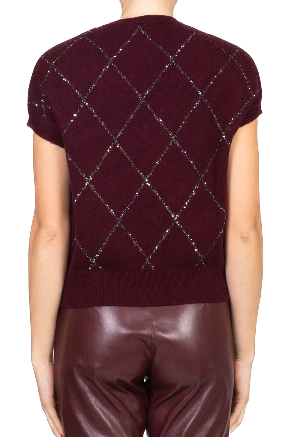 Vicolo - Gilet rombi micro paillettes Art. 77054F