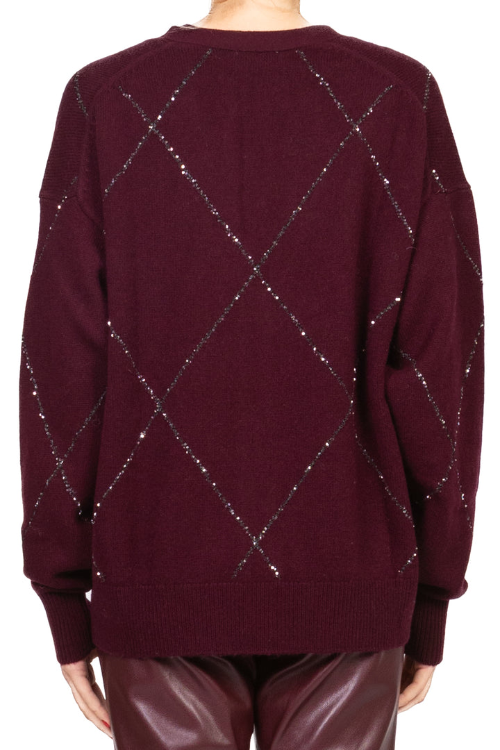 Vicolo - Cardigan rombi micro paillettes Art. 77070F