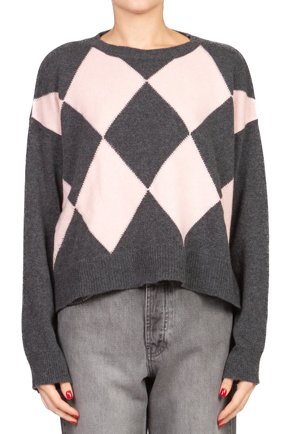 Tensione In - Maglia girocollo con rombi Art. W5HMJ73A359